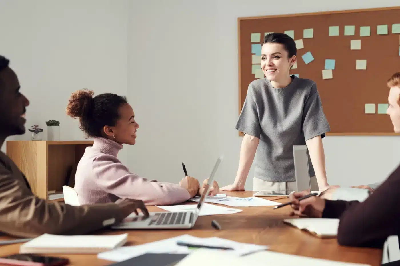 People having a meeting