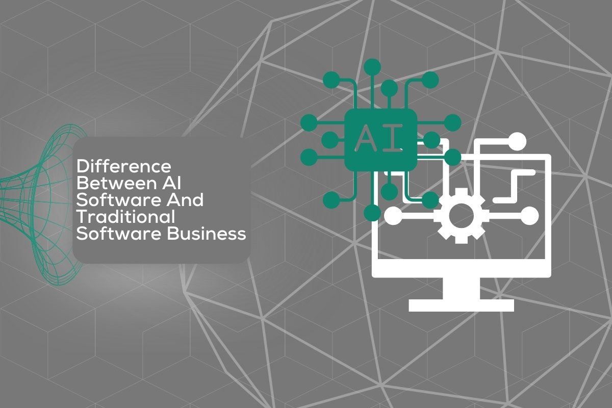 difference between ai software and traditional software business